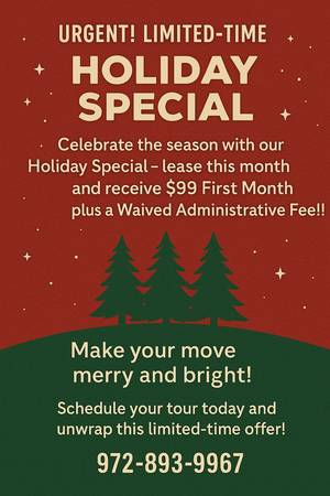 🔥 LIMITED AVAILABILITY! APPLY TODAY! 🔥 1