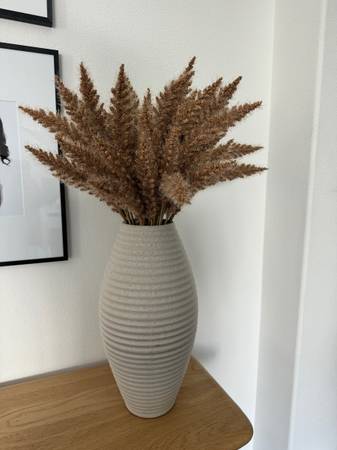 2ft Tall - Craft & Barrel Vase and artificial bush 1