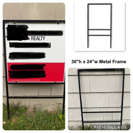 Metal Realtor Sign Frame with Space for Rider 1