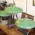 Vintage Industrial 14" Porcelain Enamel Pendant Lights Green 1940s 4 thumbnail
