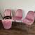 Pink gold velvet dining chairs 3 thumbnail