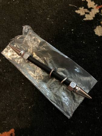 Motorcycle spiked nut and bolt 1