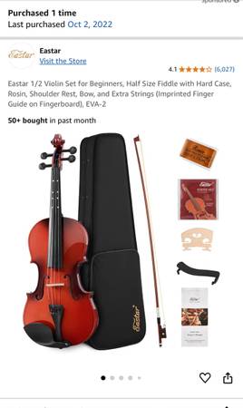 Eastar 1/2 Violin Set for Beginners 1