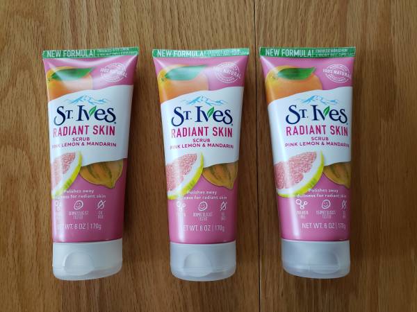 St. Ives Pink Lemon & Mandarin Orange Face Scrub, 3x 6oz bottles 1
