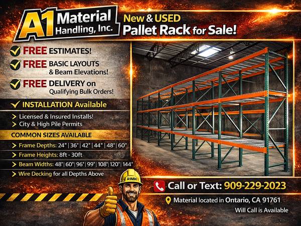 New 42x144 Frames: $99ea. Used 4x96 Beams: $16ea New 42x46 Decks: $15 1