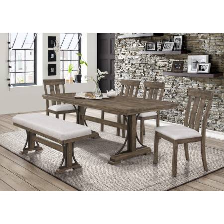 Quintas SOLID HARDWOOD dining set, includes table, 4 chairs and bench! 1