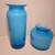 Mint! Mid-Century Modern POTTERY BARN blue & white cased glass Ball Vase Set 3 thumbnail