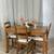 Solid Pinewood Kitchen Dining Table & 4 Chairs With Seat Cushions IKEA 5 thumbnail