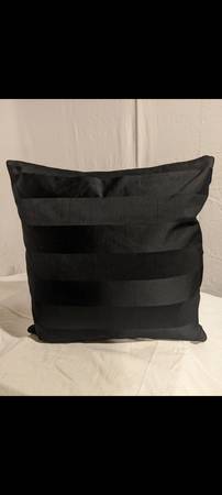 Black stripe decorative pillow 1