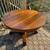Antique Victorian 48" round dining table with leaves 3 thumbnail