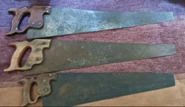 3 Antique Handsaws Lot 1
