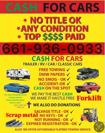 Cash for cars on the spot top dollar 1