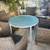 Patio Table in excellent condition - Modern Style Glass Top in Gray 2 thumbnail