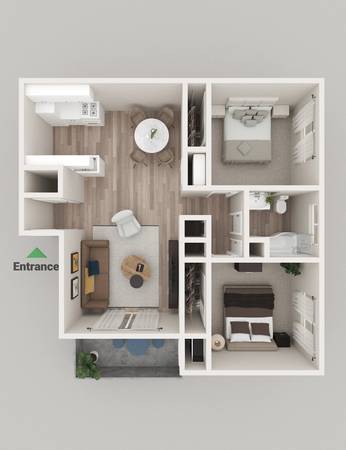 $1,750 / 2br - 844ft2 - 2 Dormitorios, Corte Multiactividad, Lancaster CA (Granada Villas)63871321494659123