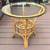 Mid Century Vintage Bent Rattan & Woven Wicker Side Table With Glass T 1 thumbnail