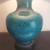 Vintage Large Turquoise Ceramic Oriental Style Lamp. 12 thumbnail