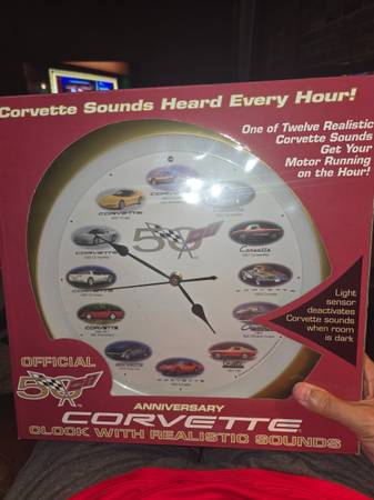 Brand new 50th Anniversary Corvette Clock 1