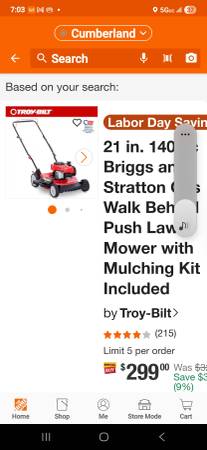 Troy Bilt 21" mower 1