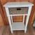 Beachy end table, shelf & basket drawer bathroom/bedside nightstand 2 thumbnail
