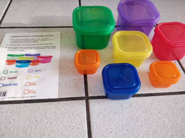 Beachbody portion control containers and stickers 1