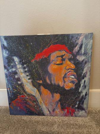 Original Jimi Hendrix Mixed Media Painting 1