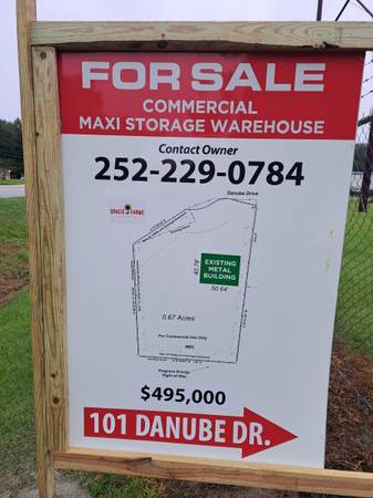 $495,000 / 2000ft2 - 101 Danube Dr metal building fenced (New Bern)63897186268674121