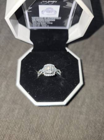 1 carat princess cut ( lab grown ) engagement ring 1