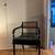 Vintage/Antique Black Cane and Leather Arm Chair 1 thumbnail
