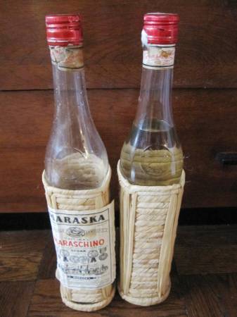 2 Vintage Maraska Maraschino Liqueur Bottles 1