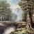 Emery Walton Vintage Forest Landscape Oil Painting Canvas Signed Large 3 thumbnail