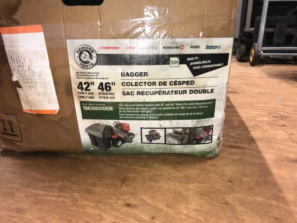 Double Bagger for 42-46 inch Rinding Mower Brand New 1