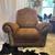 Cow Hide / Embossed Leather Suede Large Recliner Chair Swivel Gliding 10 thumbnail