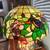 Tiffany Style Stained Glass Lamp Birds & Flowers 6 thumbnail