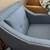 Blue nailhead chair with storage ottoman 3 thumbnail