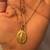 18K Italian SOLID Yellow Gold Necklace with Virgin Mary (Madona) Penda 5 thumbnail