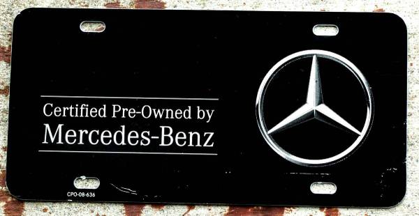 Certified Pre-Owned by Mercedes Benz Plastic Plate 1