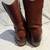 VINTAGE MENS EDDIE BAUER BROWN LEATHER COWBOY BIKER BOOTS - SIZE 13 4 thumbnail