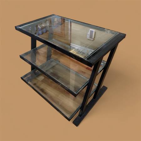 Tv / stereo component glass stand for sale 1