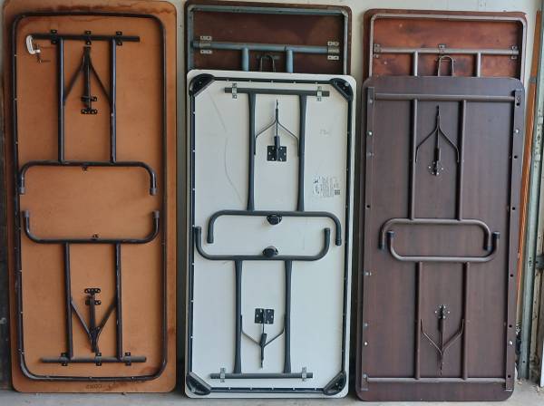 3 Vintage Folding 6 Foot Tables 1