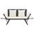 vidaXL - Outdoor Sun Bed Black rattan, creamy white cushions..! 6 thumbnail