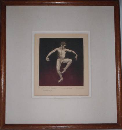 G.H Rothe "Stage Debut" signed mezzotint 1