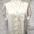 Cream Colored Satin Short Sleeve Blouse 4 thumbnail