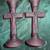 2 Beautiful Glass Cross Candle Holders 2 thumbnail