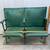 DETROIT RED WINGS Hockey Olympia Stadium Green Leather 2 Chair Seats 2 thumbnail