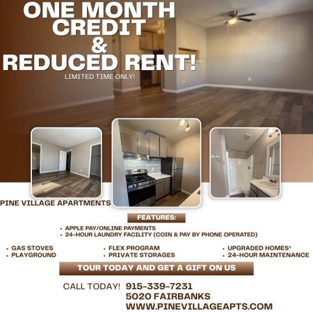 💸 SLASH YOUR RENT! 1 MONTH CREDIT + LOWER RATES! 1