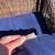 Pair of Outdoor Rattan Chairs with Blue Cushions, Handwoven, All-Weather for Por 8 thumbnail