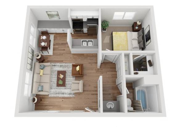 $2,150 / 1br - 650ft2 - SIN ALQUILER AL MUDARSE Acceso controlado/Cerrado, Gimnasio, Microondas (1340 North Poinsettia Place, Los Angeles)63840112718723123