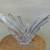 Huge 24" wide Art Vannes, France crystal glass centerpiece bowl vase 5 thumbnail