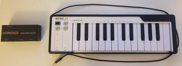 ARTURIA MICROLAB MIDI controller and CAMOLA USB Host MIDI Interface 1