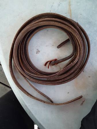 1/2" brown split reins almost 9' each 1